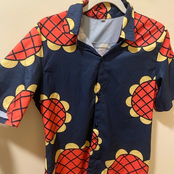 one piece luffy dressrosa pirate cosplay button up shirt - Picture 3 of 4